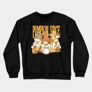 Gnomes with autumn drinks Crewneck Sweatshirt